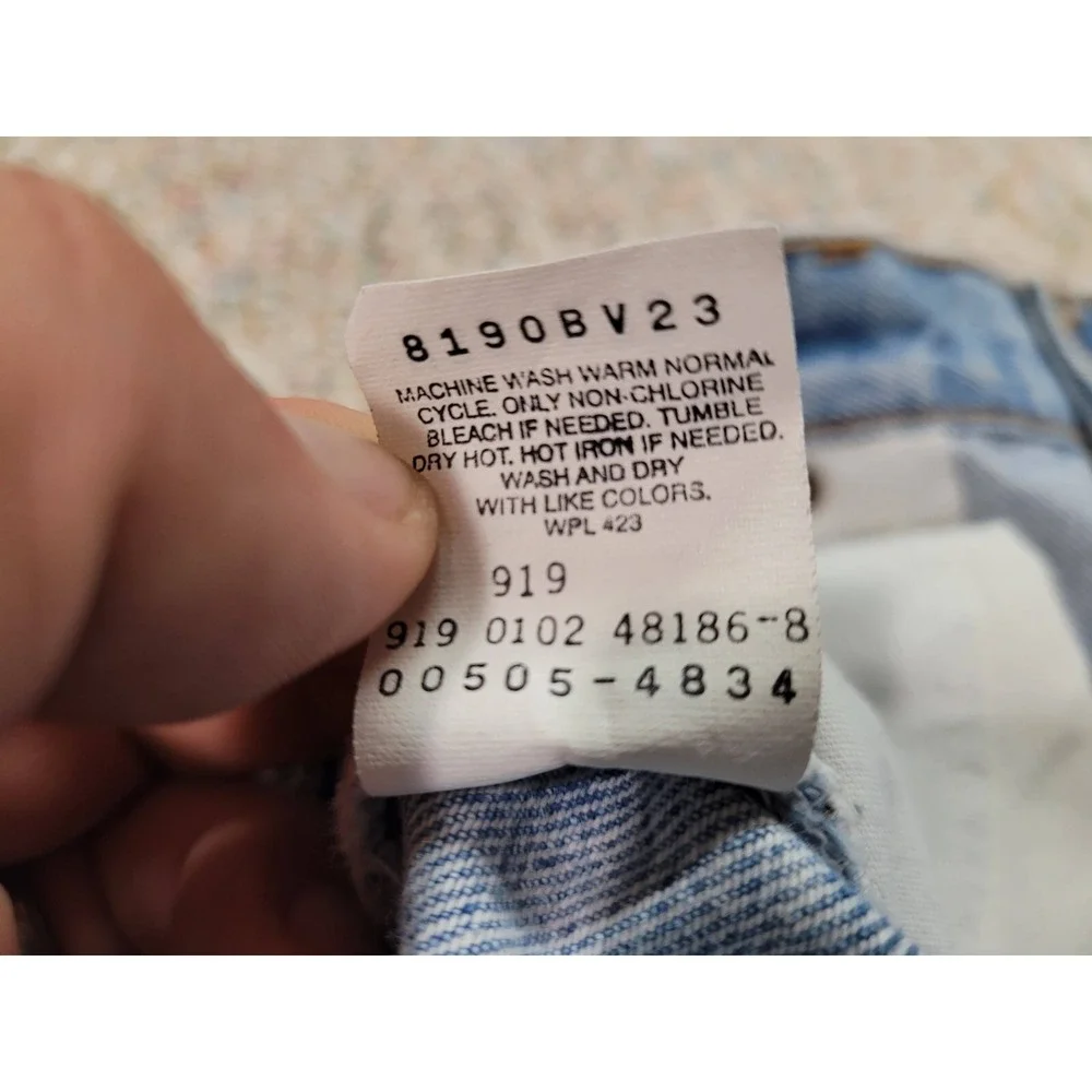 Levis 505 Jeans Mens 38x30 Light Wash Regular Fit‎ Straight Leg Cotton Pants Y2K